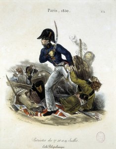 Polytekniker under revolusjonen i 1830 av Lemercier.