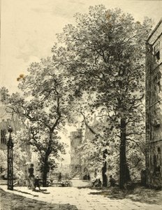 Fountain Court, Temple (etsing)