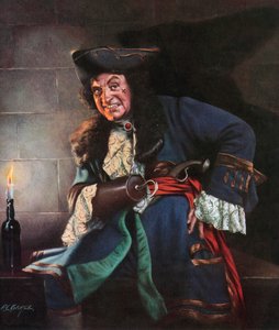 Captain Hook fra Peter Pan (farge litho) av Alfred Lyndon Grace