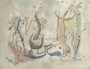 Imaginary Forms, ca. 1939/40 (penn, indisk blekk og akvarell på papir) av Alfred Otto Wolfgang Schulze Wols