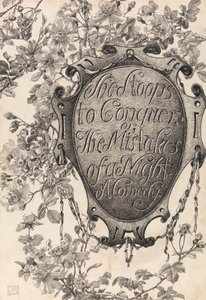 Tittelside fra She Stoops to Conquer av Alfred Parsons