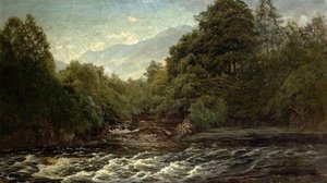 The Salmon Pool (Salmon Pool on the Spean, Skottland), 1880 av Alfred Pizzey Newton