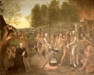 Martyrdøden til tre jesuittprester, 1649 av Alfred Pommier
