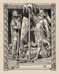 Nibelungen. Hvordan Sir Dietrichs menn ble drept, 1840-1841. av Alfred Rethel