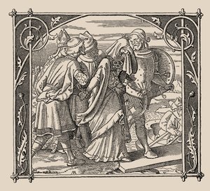 Nibelungen. Kriemhilds farvel, 1840-1841. av Alfred Rethel