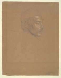 Studie av en mann av Alfred Rethel