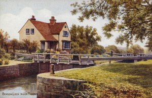 Benson Lock River Themsen av Alfred Robert Quinton