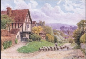 Cropthorne, Nr Evesham, Worcester, fra The Cottages and the Village Life of Rural England utgitt av Dent & Sons Limited av Alfred Robert Quinton