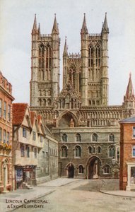 Lincoln Cathedral og Exchequer Gate av Alfred Robert Quinton