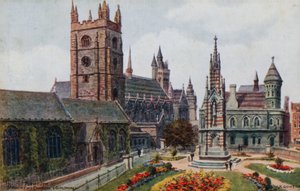 Plymouth, St Andrews Church og Guildhali av Alfred Robert Quinton