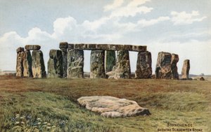 Stonehenge, som viser Slaughter Stone av Alfred Robert Quinton