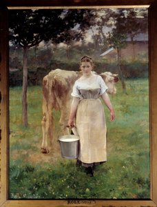 Manda Lametrie, bonden. Maleri av Alfred Philippe Roll (1846-1919) 1887 Søn. 2,14 x 1,61 m Paris, musee d