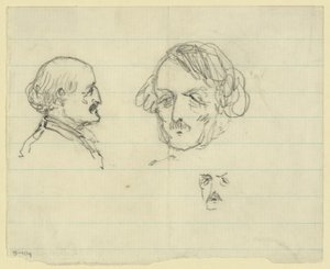 Tre bysteportretter, inkludert Benjamin Butler