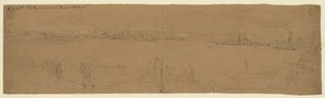 Transport i Alexandria fjerner tropper av Alfred Rudolph Waud