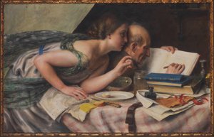 Poeten og hans muse, 1925. av Alfred Schwarzschild