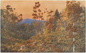 En gylden kveld, øya Waiheke av Alfred Sharpe