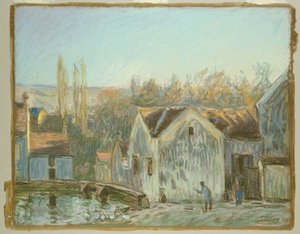 Et hjørne av Moret-sur-Loing av Alfred Sisley