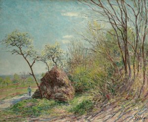 I utkanten av skogen-Les Sablons av Alfred Sisley