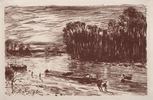 Banks of the Loing, nær Saint-Mammès, 1896. av Alfred Sisley