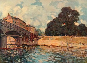 Bridge ved Hampton Court, 1874, 1937. av Alfred Sisley