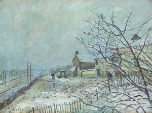 Første snø på Veneux-Nadon av Alfred Sisley