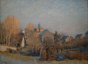 Frosty Morning in Louveciennes, 1873 (Olje på lerret) av Alfred Sisley