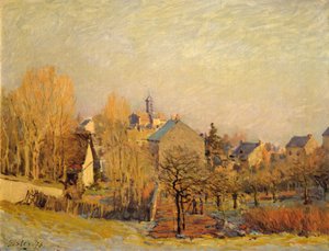 Frostig morgen i Louveciennes av Alfred Sisley
