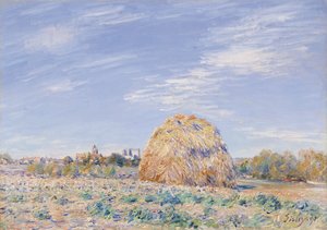 Haystack on the Banks of the Loing, 1891 av Alfred Sisley