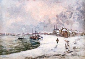 Ivry i snøen av Alfred Sisley