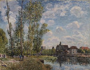 Moret, View of the Loing, ettermiddag i mai av Alfred Sisley