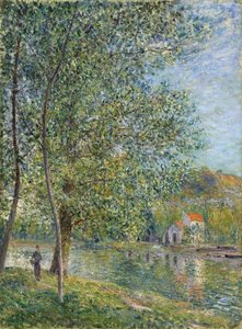 Morgen nær Loing; Morgen nær Loing, 1879 av Alfred Sisley