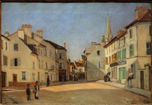 Rue de la Chaussée i Argenteuil, kjent som Place in Argenteuil av Alfred Sisley