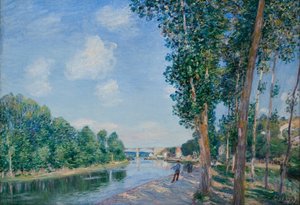 Saint-Mammès. Junisolskinn av Alfred Sisley