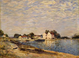 Saint-Mammes, på bredden av Loing; Saint-Mammes, les Bord du Loing, 1884 av Alfred Sisley