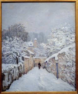 Snø på Louveciennes av Alfred Sisley