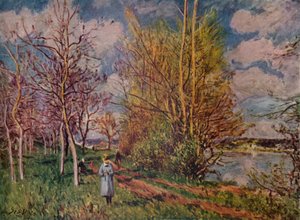 Spring on the River Banks, sent på 1800-tallet. 1941 av Alfred Sisley