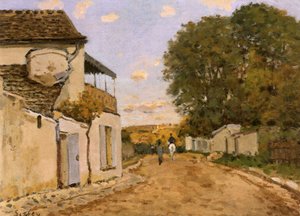 Gate i Louveciennes (Rue de la Princesse), ca. 1873 (olje på lerret) av Alfred Sisley