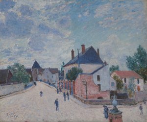 Gate i Moret, ca. 1890 (olje på lerret) av Alfred Sisley
