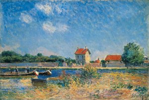 Bredden av Canal du Loing ved Saint-Mammes av Alfred Sisley