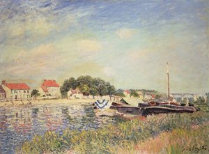 The Banks of the Loing ved Saint-Mammes, 1885 av Alfred Sisley