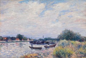 The Loing at Saint-Mammes, ca. 1859-99 (olje på lerret) av Alfred Sisley