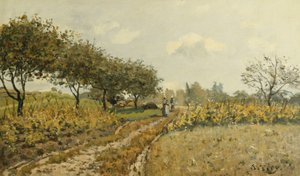 Stien på landsbygda; Veien på landsbygda, 1876 av Alfred Sisley