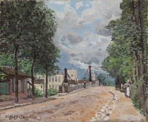 Veien til Gennevilliers; Veien til Gennevilliers, 1872 av Alfred Sisley