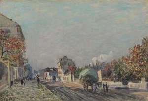 En gate i Marly, 1876 av Alfred Sisley