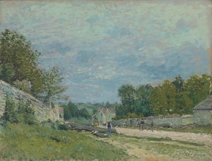 Versailles Road; Veien til Versailles, 1876 av Alfred Sisley