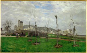 Utsikt over Montmartre av Alfred Sisley
