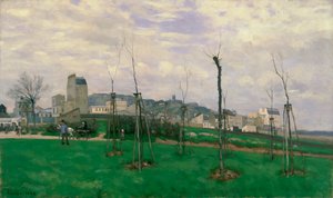 Utsikt over Montmartre fra blomsterbyen, 1869 av Alfred Sisley