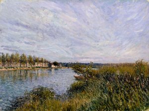Utsikt over Saint-Mammès av Alfred Sisley