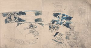 Design for tak og interiør av Alfred Emile Stevens
