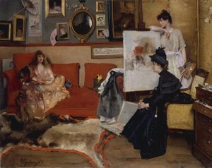 I studioet, 1888. av Alfred Emile Stevens